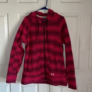 Under Armour Red Heather Stripe Storm1 Hoodie